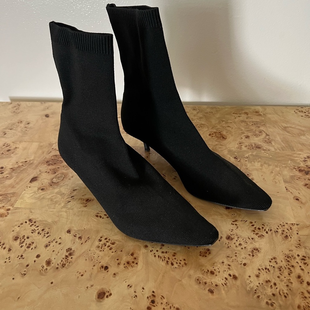 Zara Sock Boot Kitten Heel